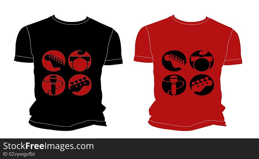 T-shirt black and red for boys