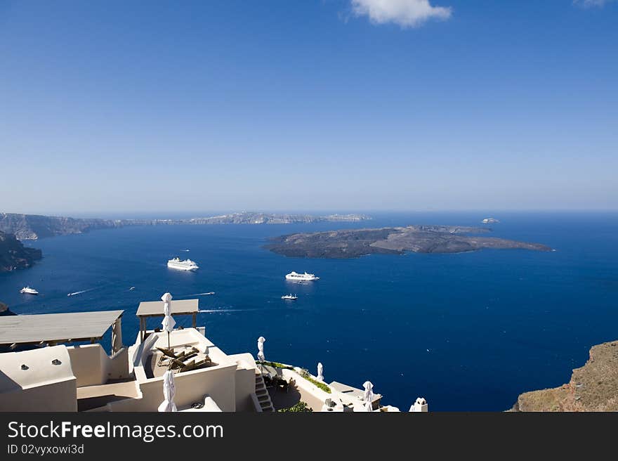 Gorgeous view of romantic Santorini