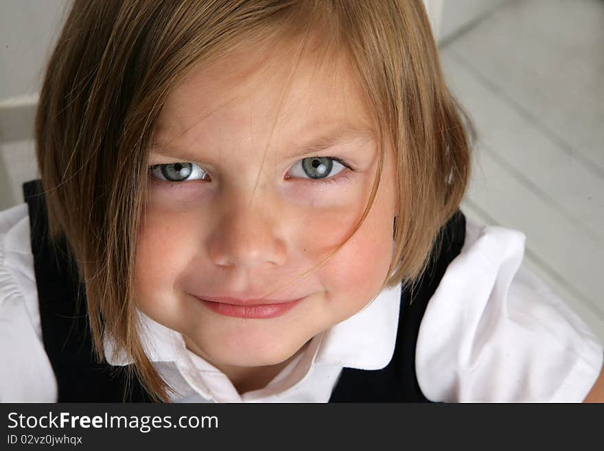 Portrait of young girl with focus on  eyes. Portrait of young girl with focus on  eyes