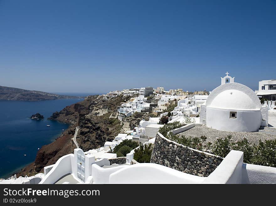 Church bells on Santorini island