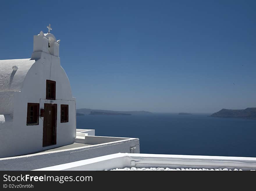 Church bells on Santorini island