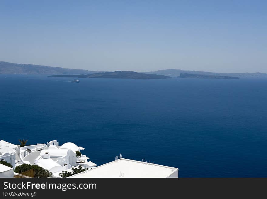 Gorgeous view of romantic Santorini