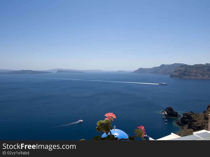 Gorgeous View Of Romantic Santorini