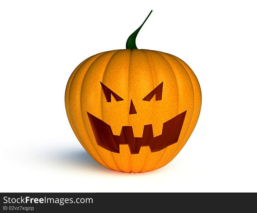 Beware of yellow pumpkins on white background