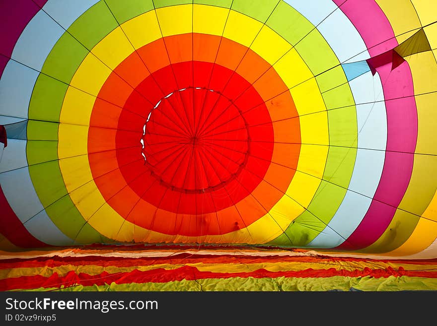 Many color inside of balloon. Many color inside of balloon