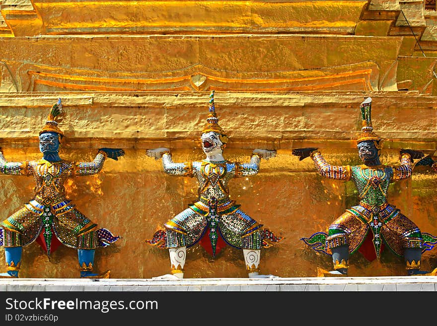 Ancient architecture art , grand palace,Thailand