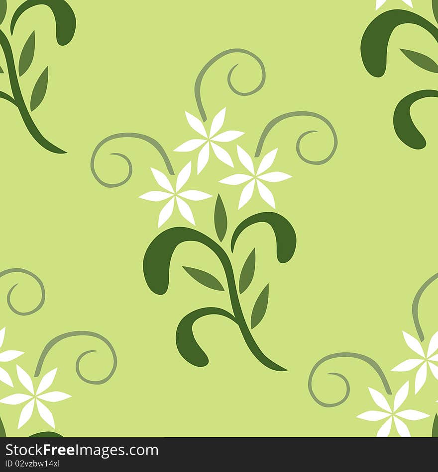 Seamless floral pattern. Vector illustration