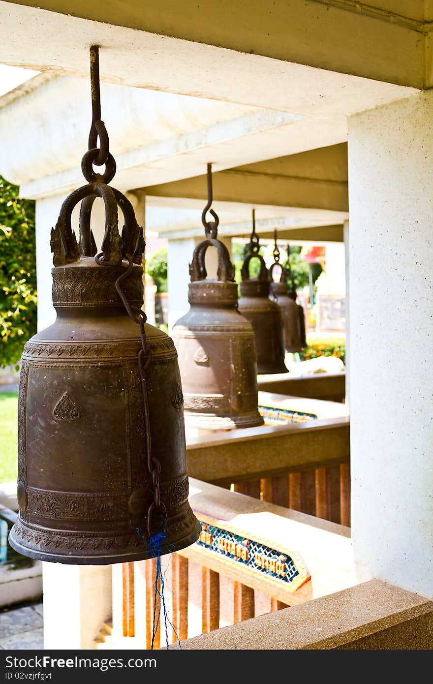 Old bells in a buddhist temple