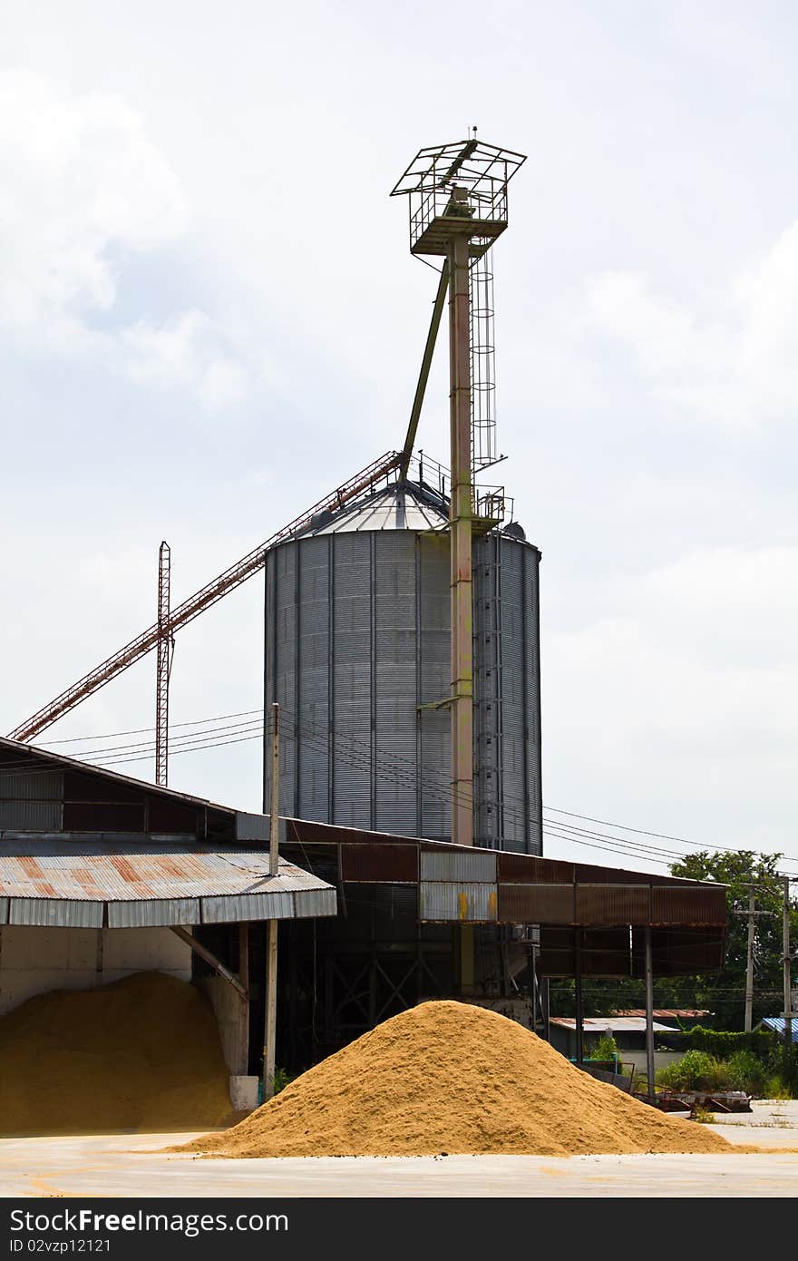 Grain Silos In Thailand