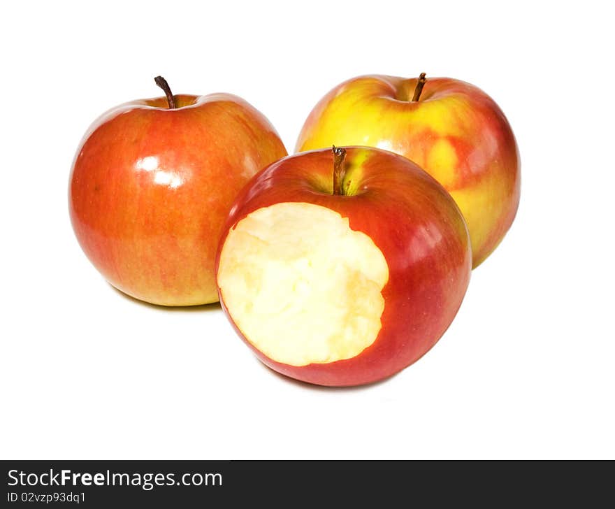 Many organic and natural ripe apples.