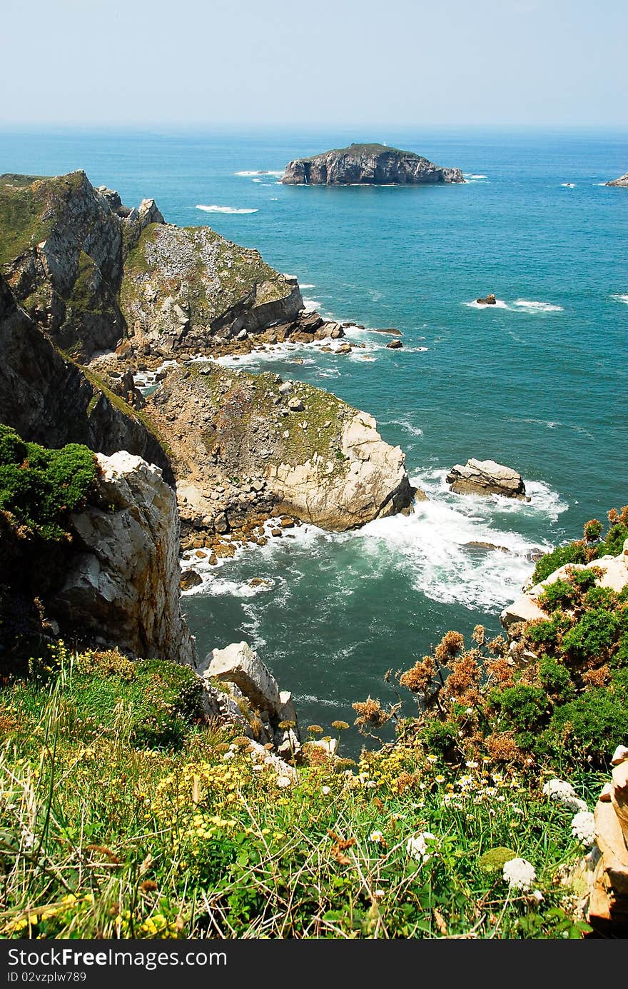 Cliff in Asturias, North of Spain. Cliff in Asturias, North of Spain