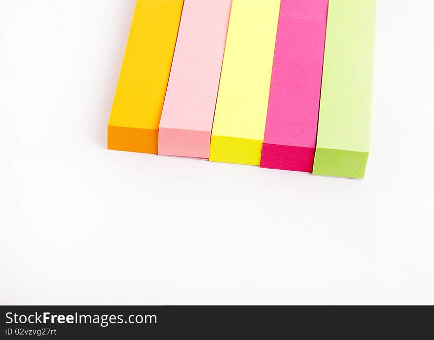 Reminder notes isolated on the white background