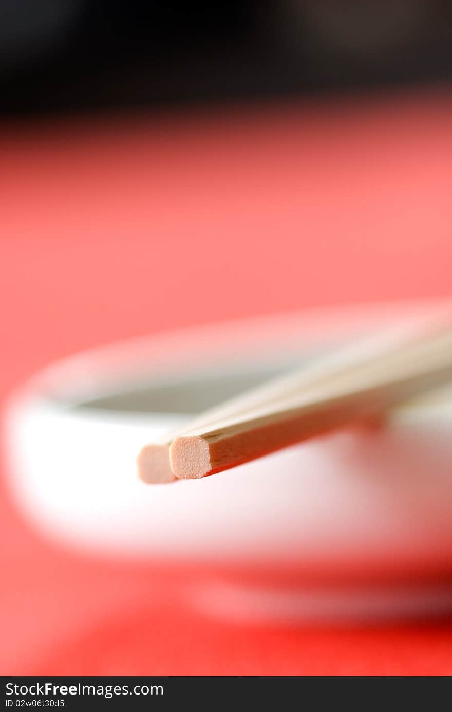 Picture of chinese sticks on plate