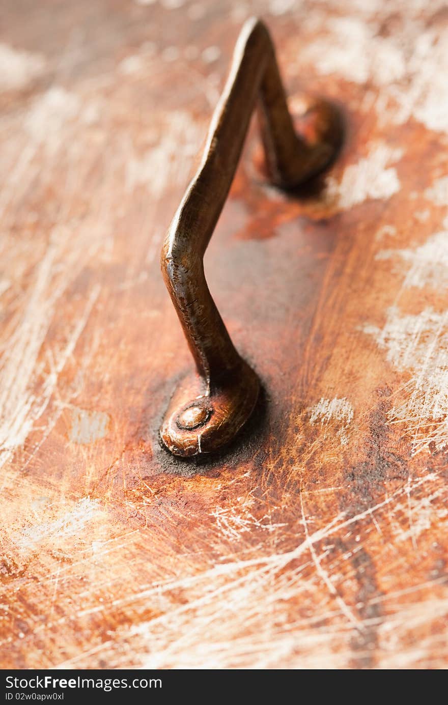 Close up of rusty tin pot