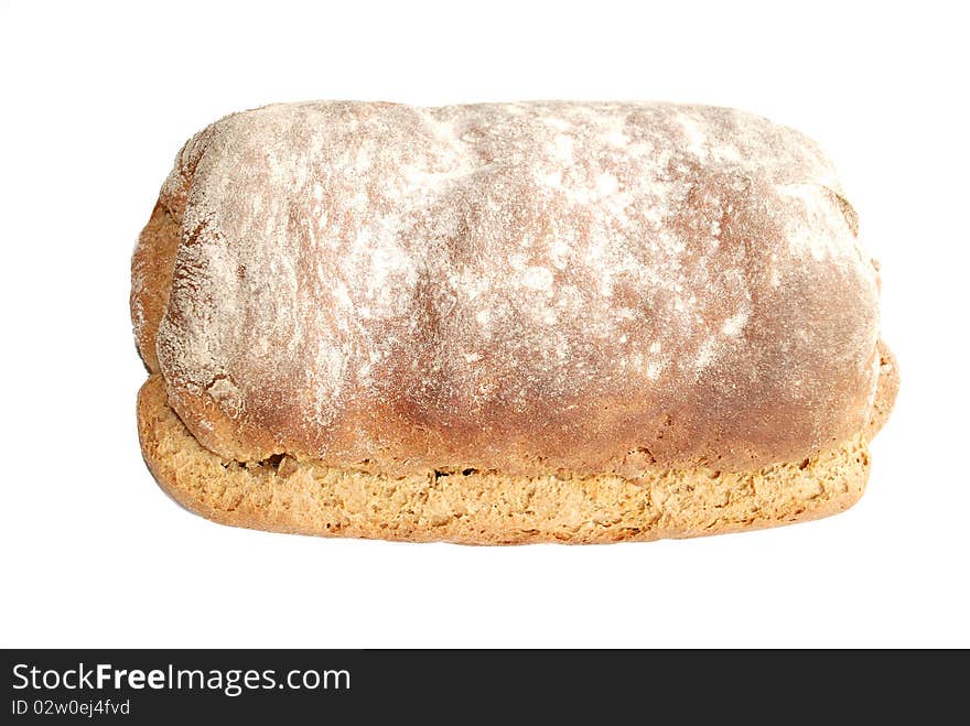 Fresh cut traditional bread on a decorative plate. Fresh cut traditional bread on a decorative plate