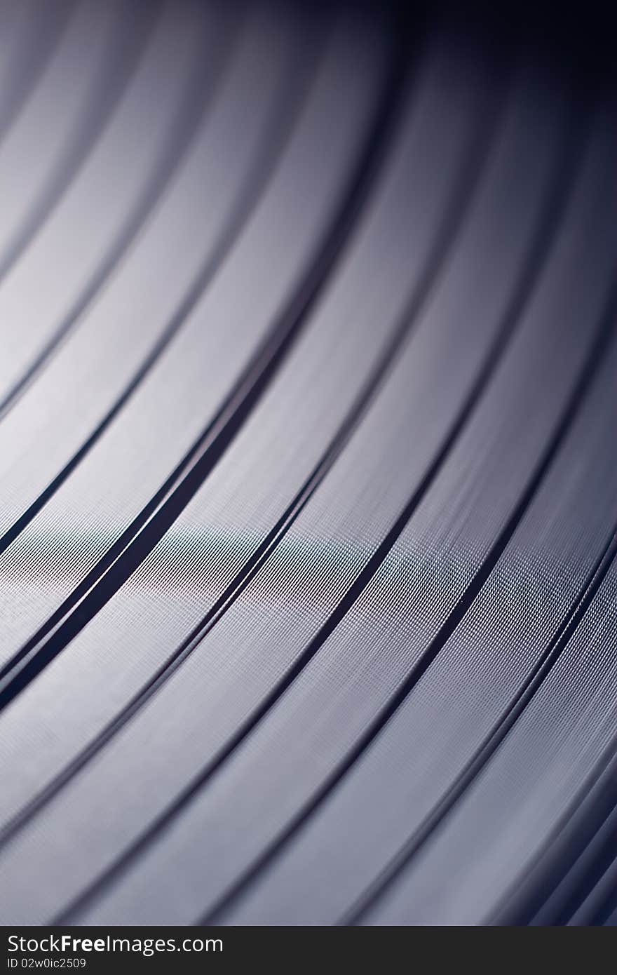 Macro shot of vinyl disc