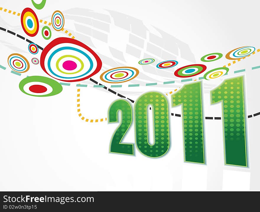 Abstract New Year - funky graphic design. Abstract New Year - funky graphic design