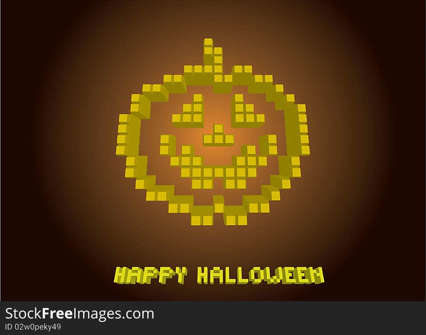 Pumpkin in pixels