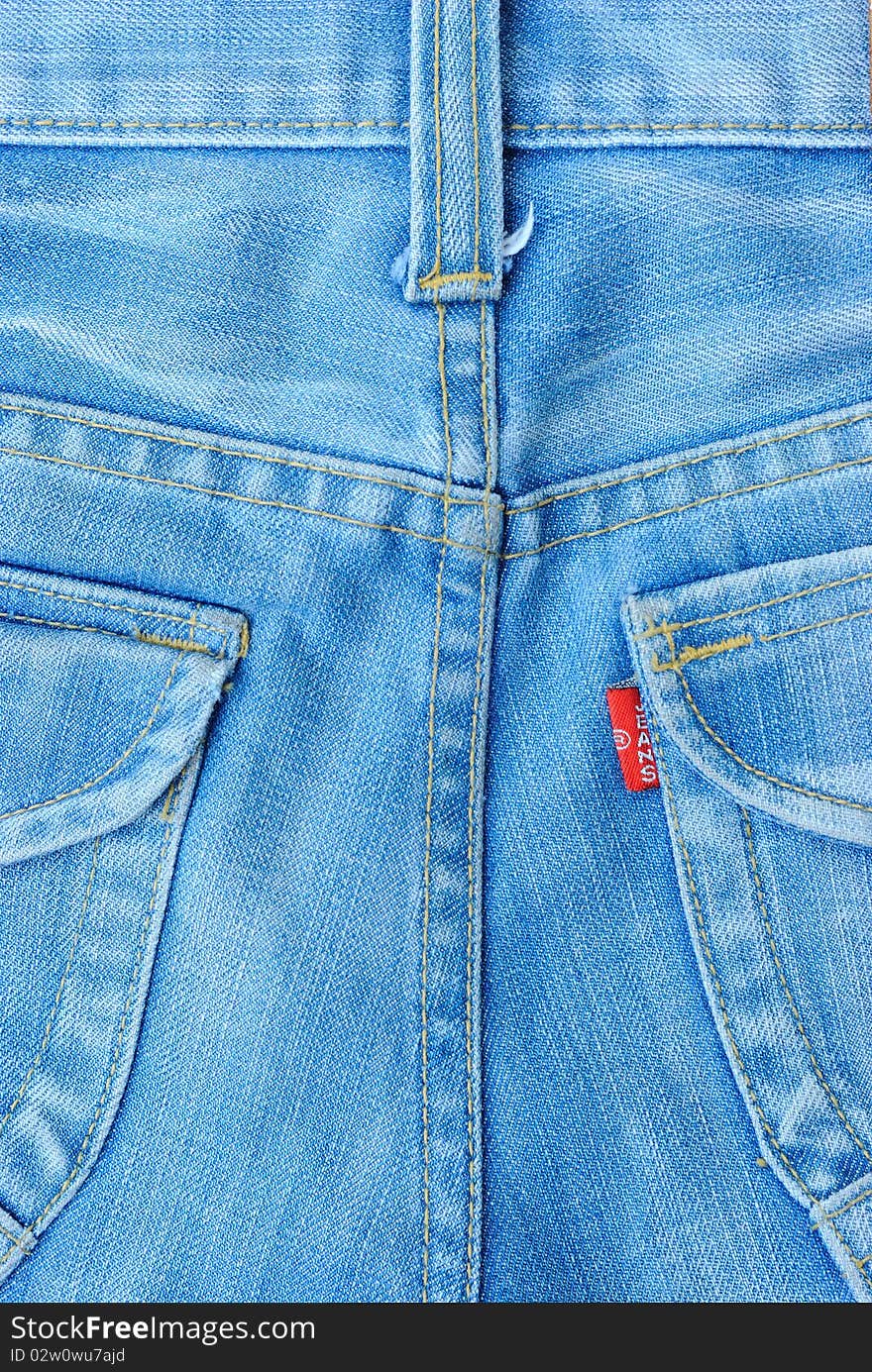 Detail trousers jeans picture , lay at the ground