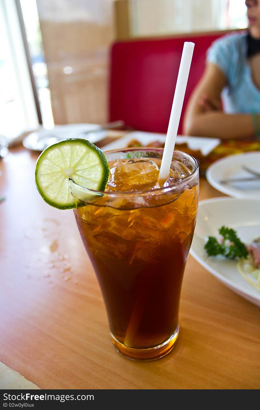 Lemon Tea On The Dining Table