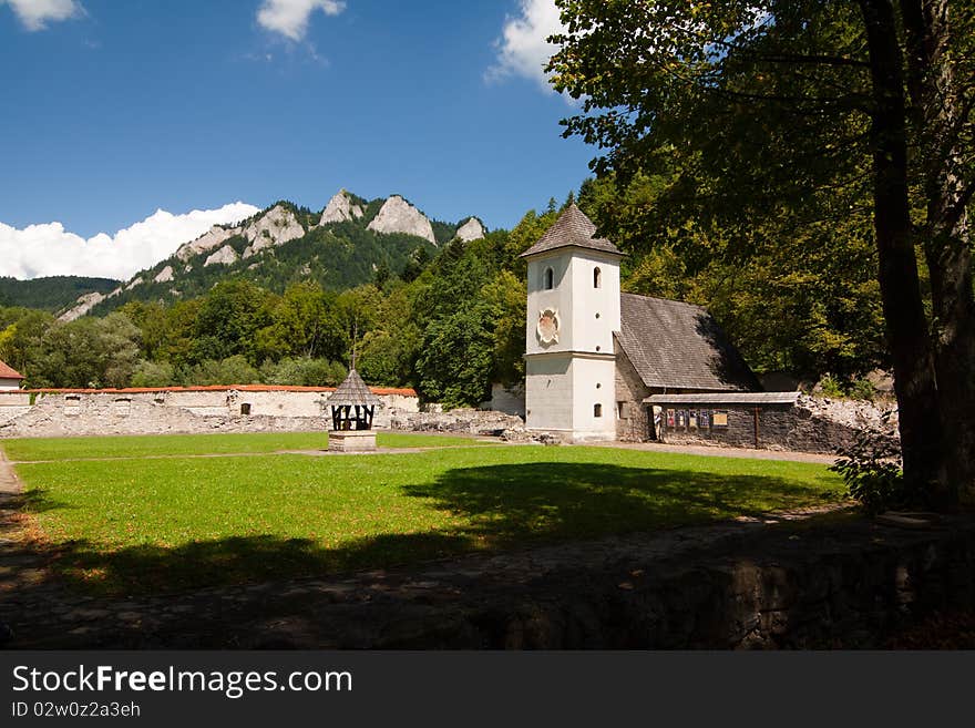 Red monastery - Cerveny Klastor, Pieniny, Slovakia. Red monastery - Cerveny Klastor, Pieniny, Slovakia