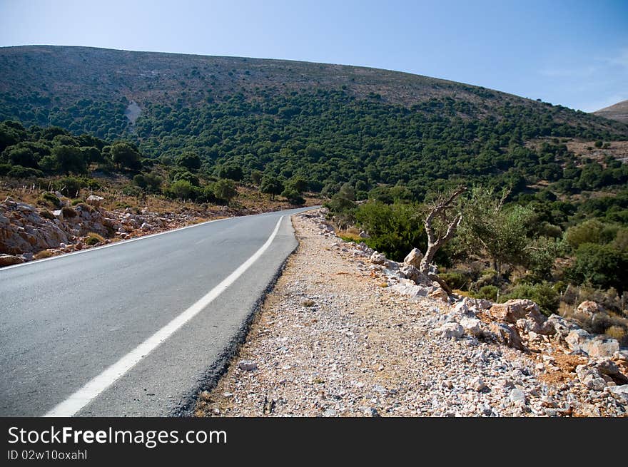 Panoramic landscape over Mountains in Crete, Greece. Panoramic landscape over Mountains in Crete, Greece