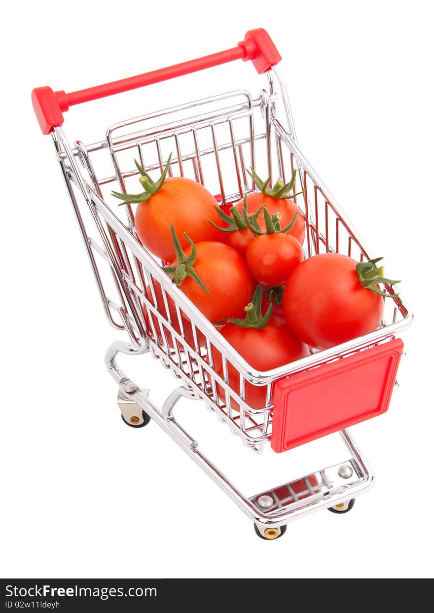 Shopping Cart Full Of Tomatoes