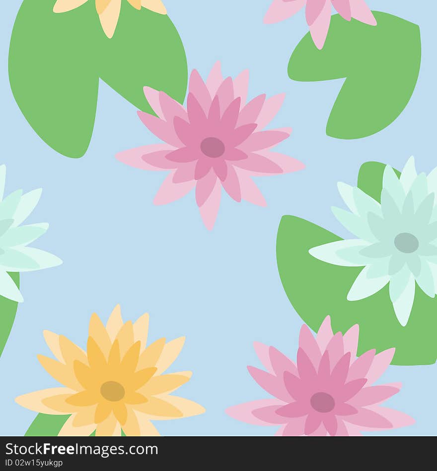 Floral seamless pattern. Vector illustration