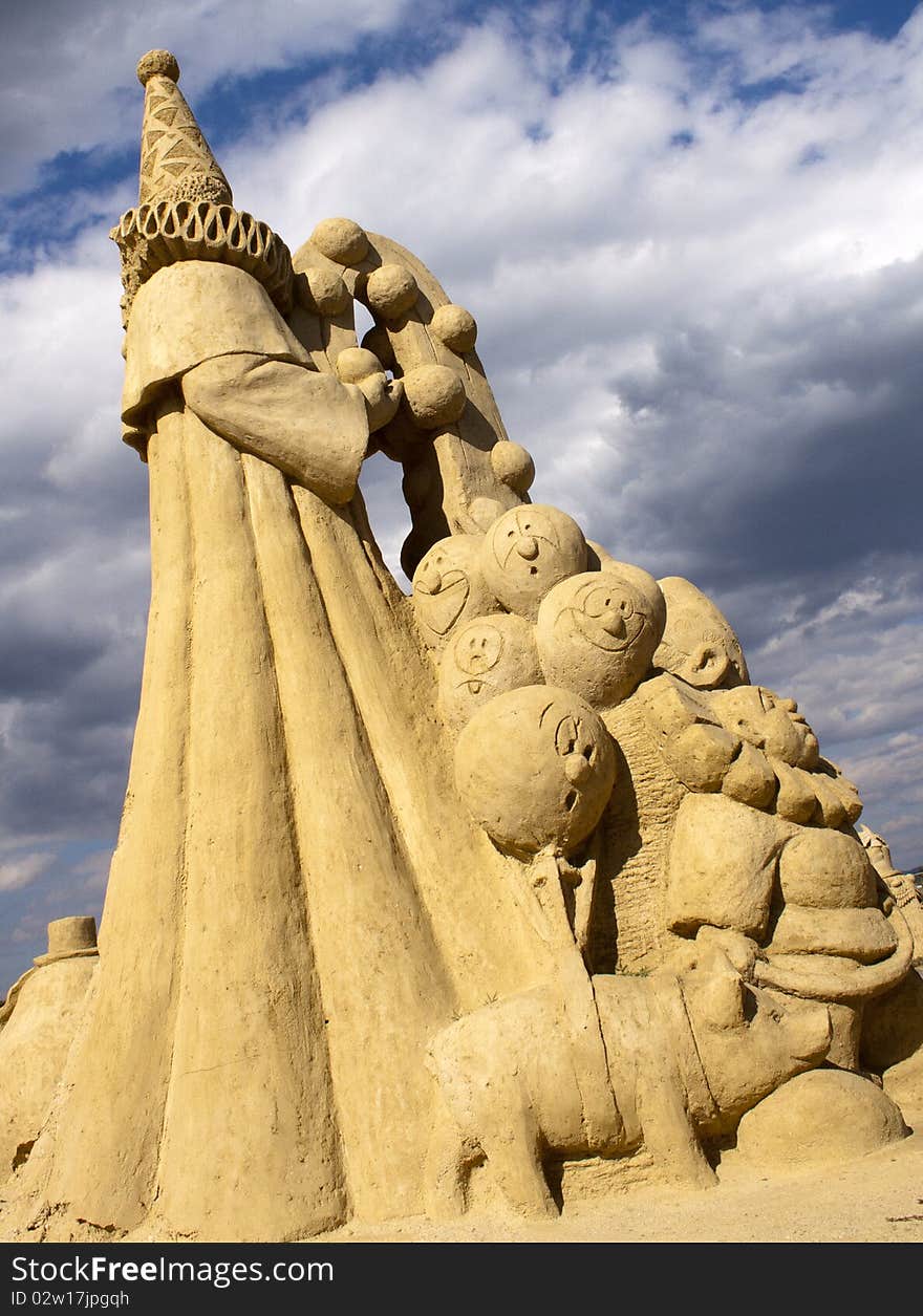 Sand Festival.Magician.