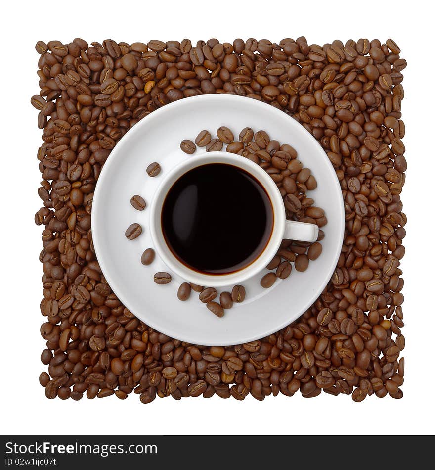 Coffee Cup And Beans