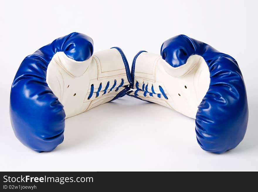 Combative sports equipment on white background. Combative sports equipment on white background