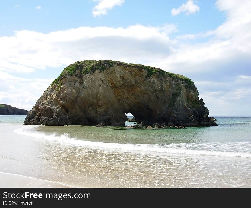 Rocky arch on spanish coast