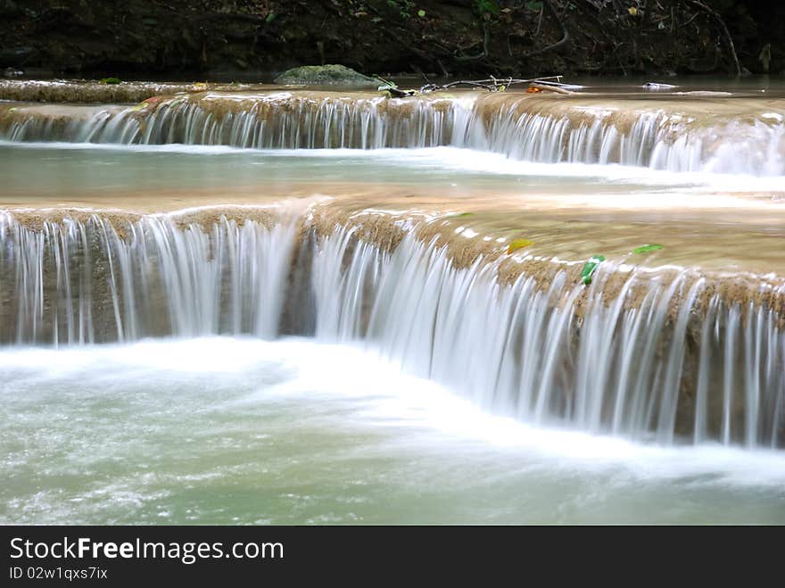 Waterfall Erawan, in Kanchanabury, Thailand. Waterfall Erawan, in Kanchanabury, Thailand