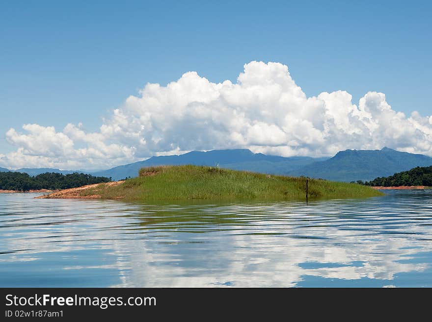 Nam Ngum reservoir in Laos