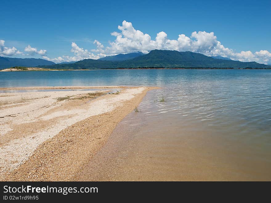 Nam Ngum reservoir in Laos