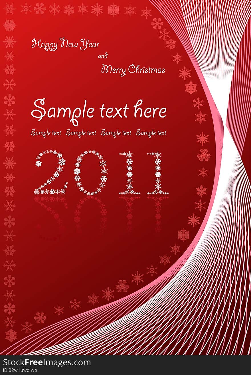 Christmas abstract red background. Vector illustration