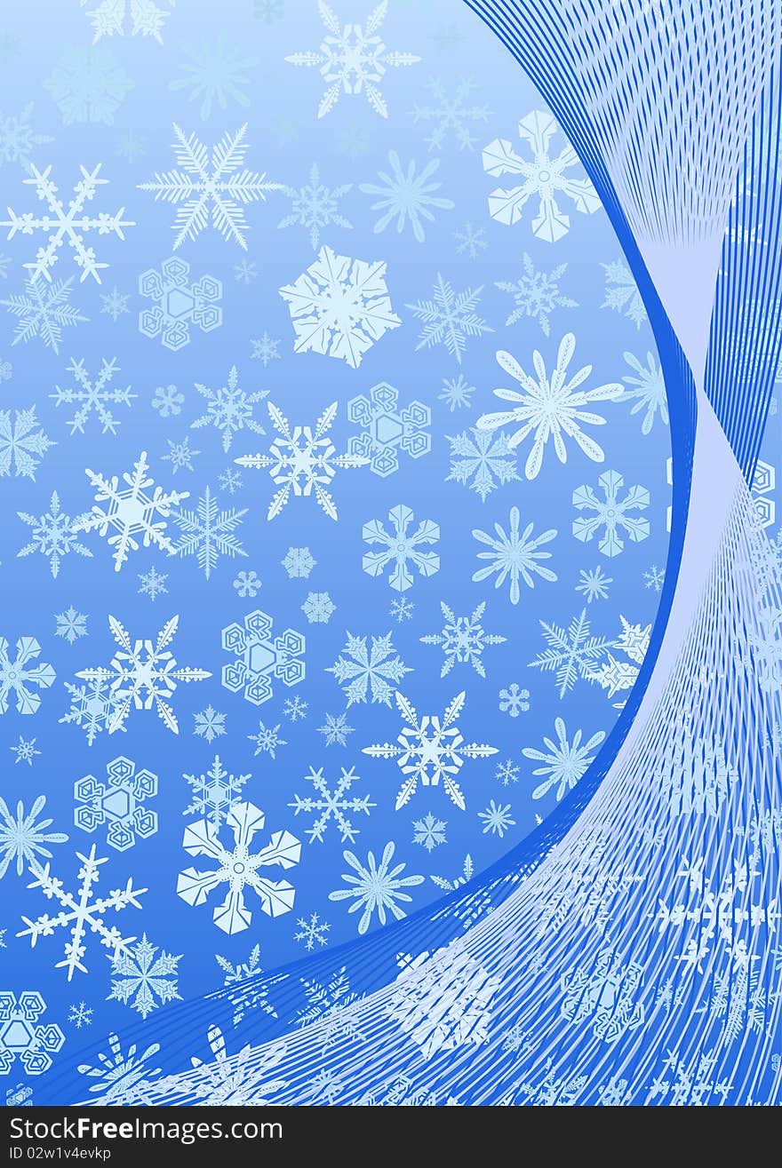 New Year abstract blue background. Vector illustration