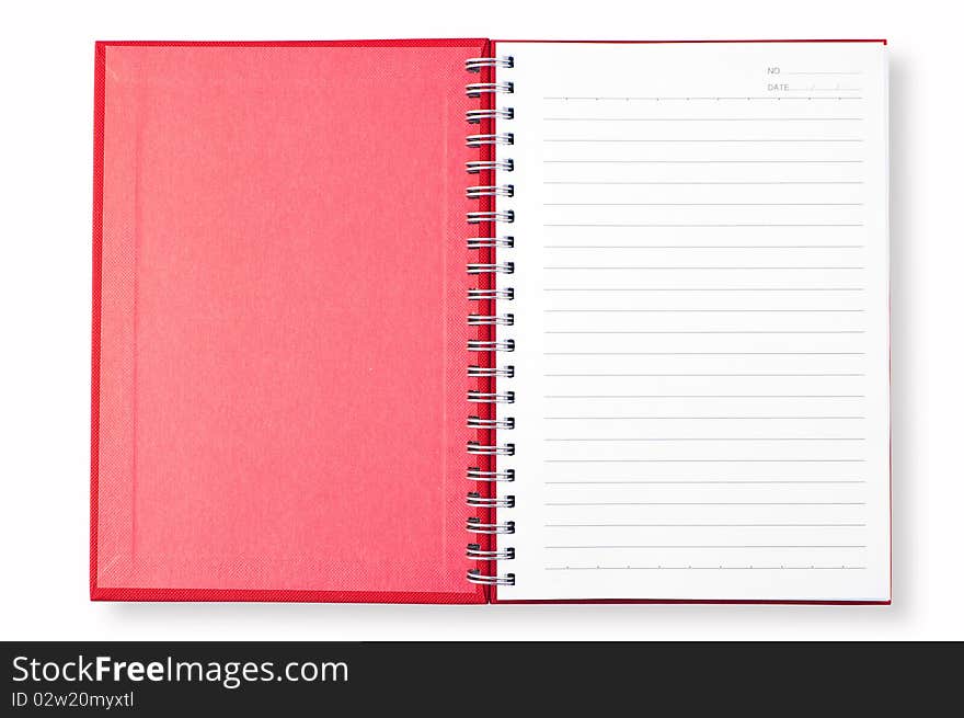 Open Red Note Book