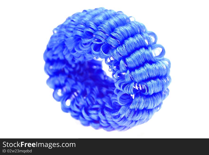 Hair band (scrunchie) isolated over white background