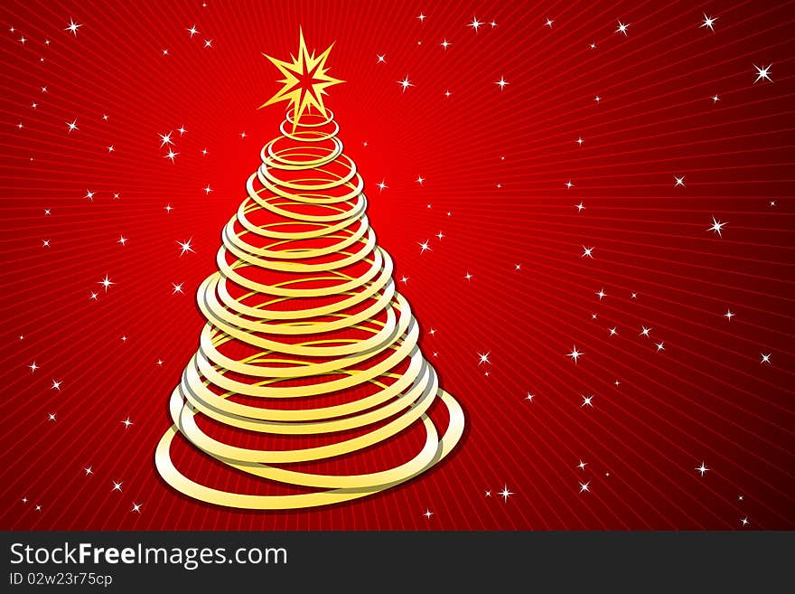 Graphic illustration of Christmas Tree