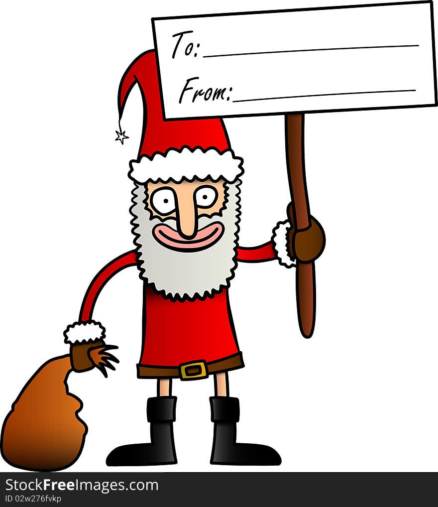 Funny cartoon santa