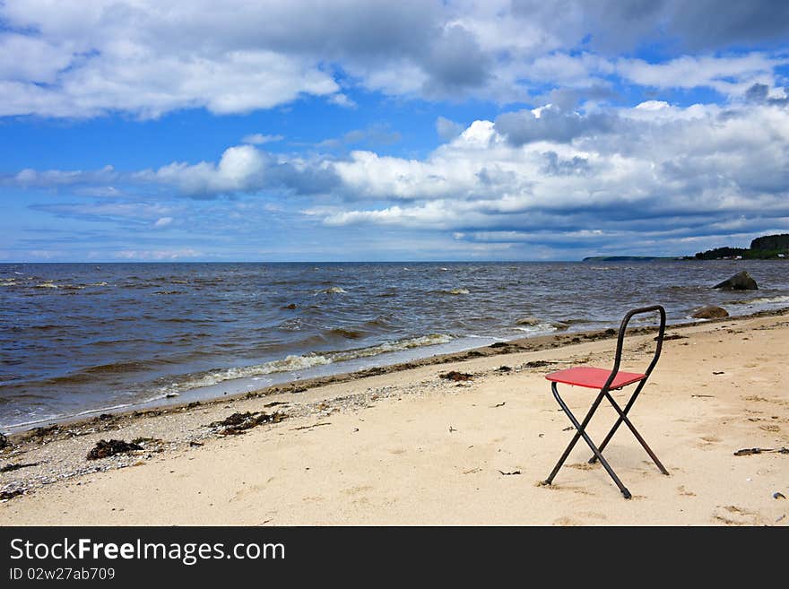 Chair on the beach.