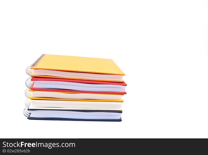 Multicolor Note Book Isolate On White Background. Multicolor Note Book Isolate On White Background