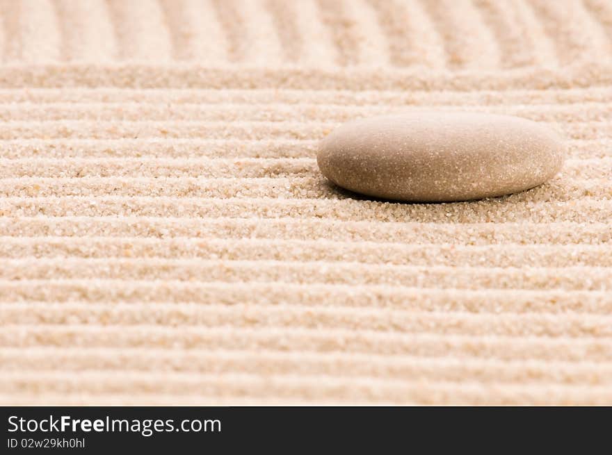 Zen. Stone and sand