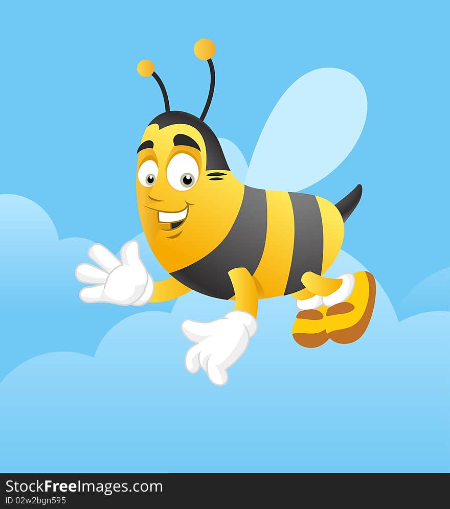 Happy bee greeting