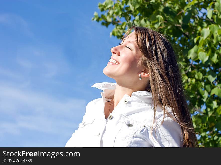 Portrait of pretty young woman - Outdoors. Portrait of pretty young woman - Outdoors