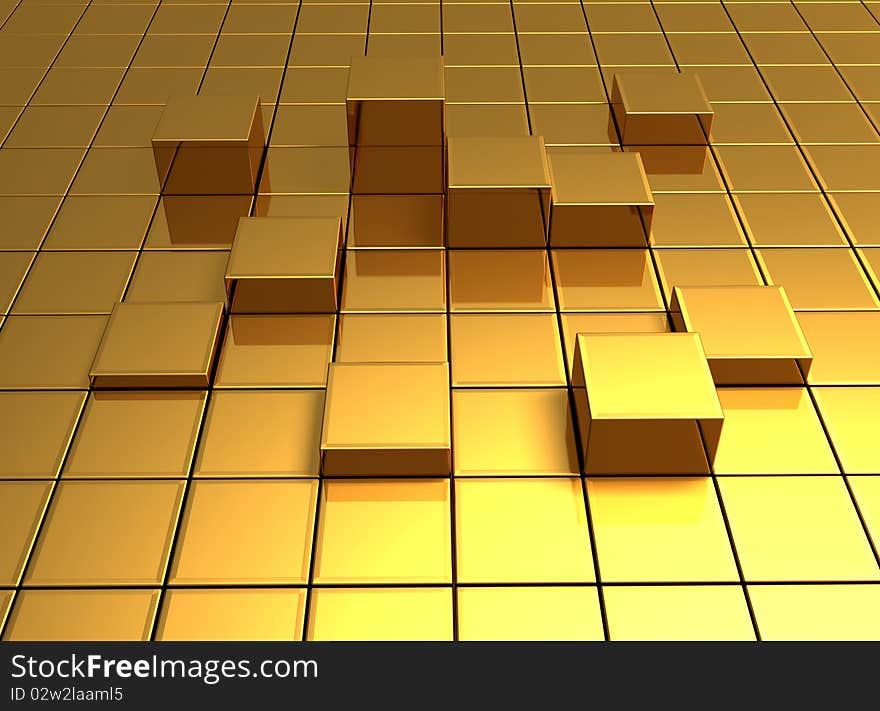 Abstract golden background high quality render