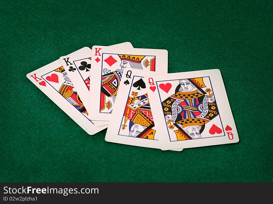 Casino scene with poker cards. Casino scene with poker cards