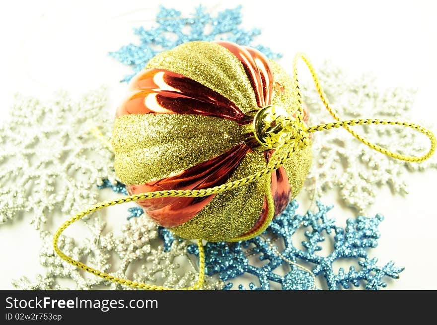 Christmas Snowflake And Red Ball