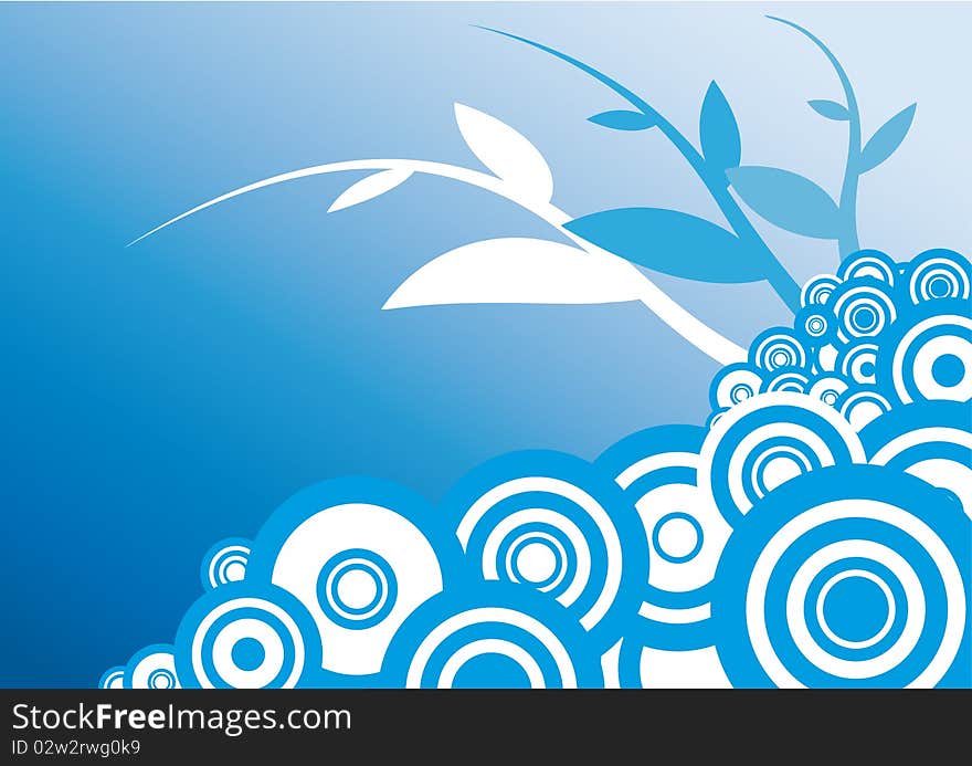 Nice Floral background in format blue white. Nice Floral background in format blue white